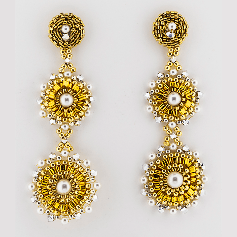 Hand crafted Beaded Earrings