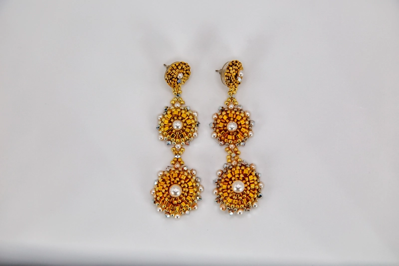 Hand crafted Beaded Earrings